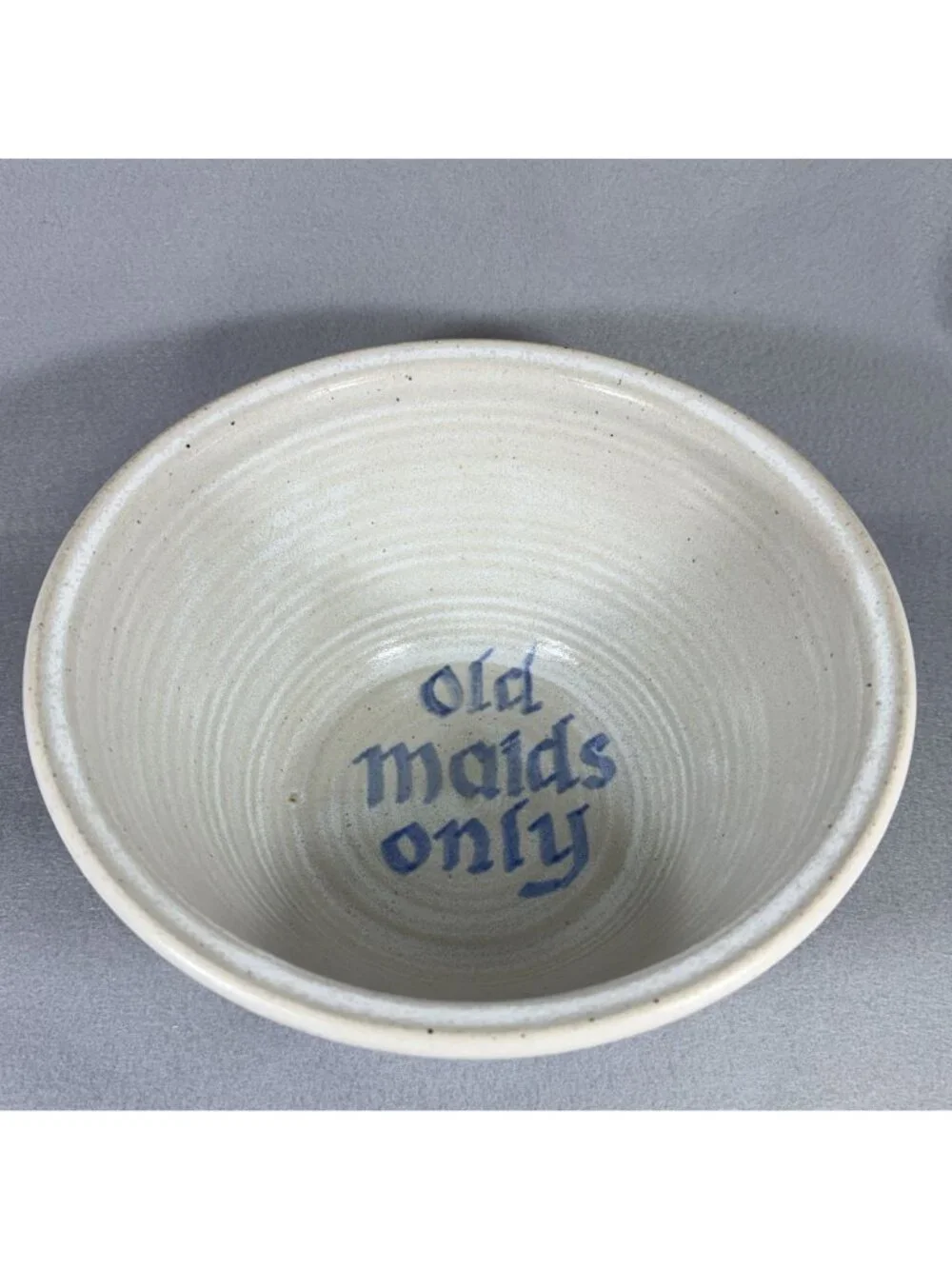 Vintage Large Studio Pottery Popcorn Bowl 11” Ceramic Old Maids Only Signed Debr